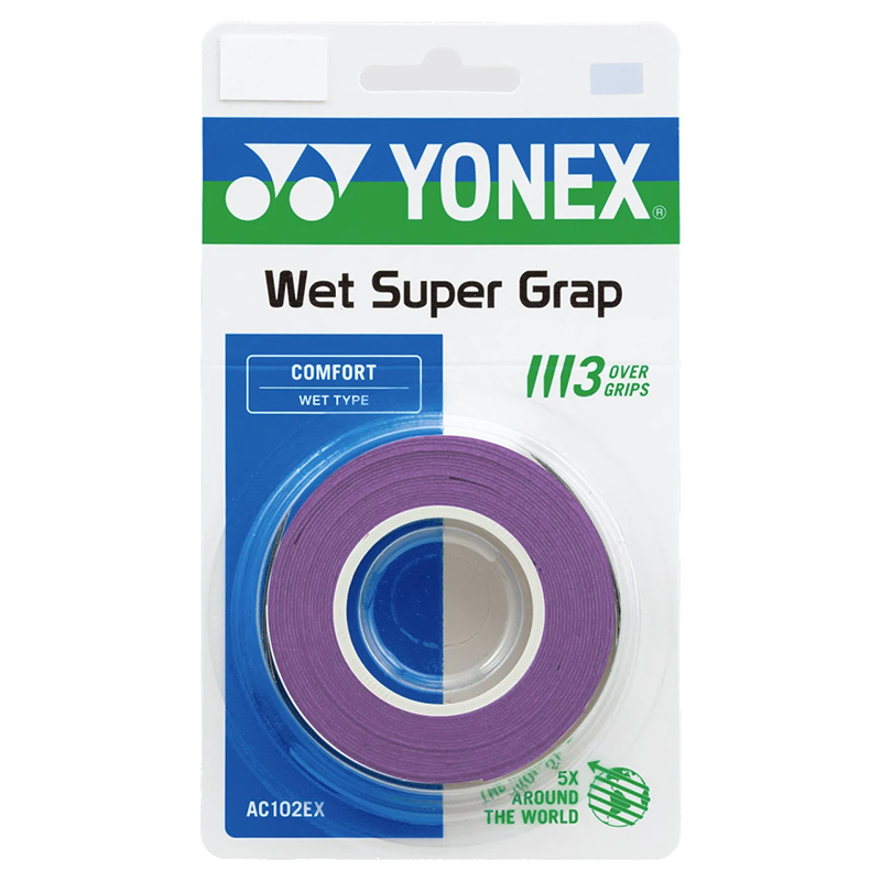 اورگریپ سه تایی یونکس بنفش Yonex WET Super Grap اورگریپ سه تایی یونکس بنفش Yonex WET Super Grap